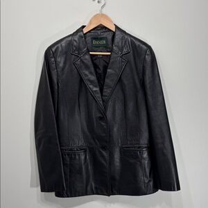 Danier Leather Jacket Black Medium Size 10-12